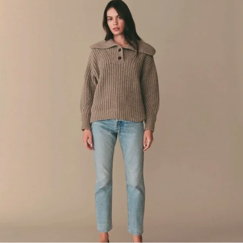 DOEN Heirloom Ely Henley in Tawny Birch, size medium